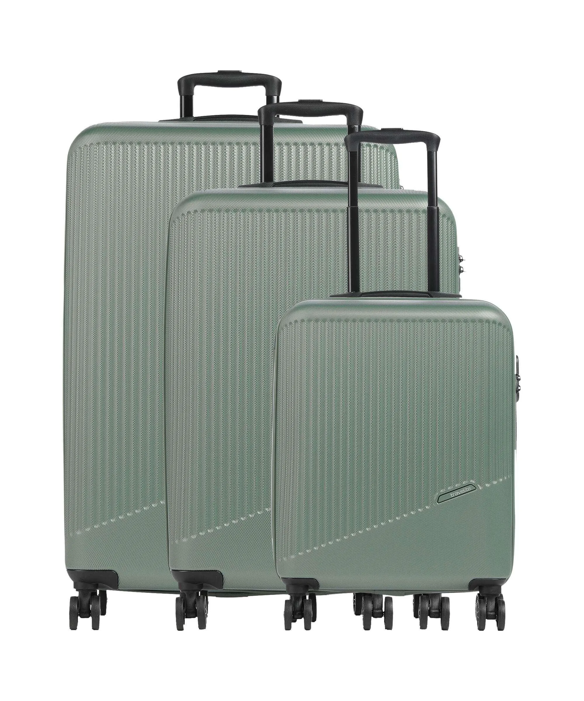  Travelite Bali Set valigie trolley (4 ruote) verde 3-pc.  