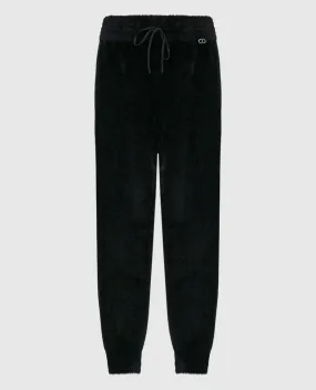 Twinset Joggers neri con logo metallico 232TT3182